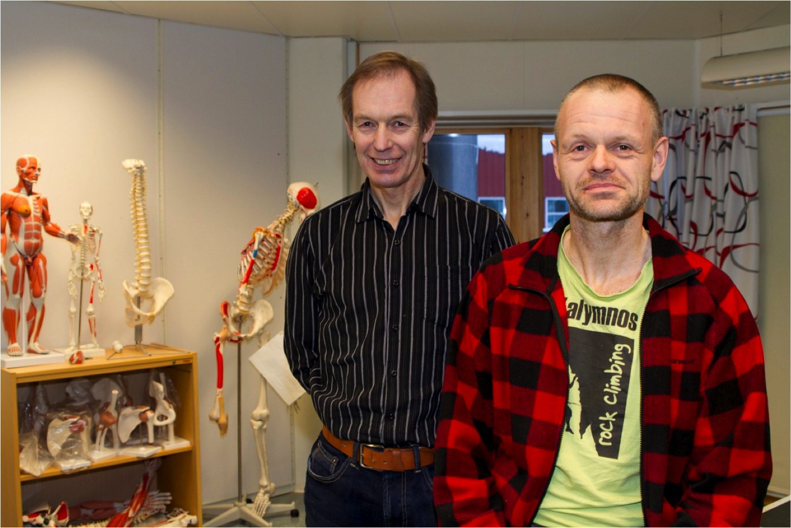 Rune Waaler, 1. lektor friluftsliv, og Tor Oskar Thomassen, 1. amanuensis idrett. Foto: Inger Elin Utsi, UiT.
